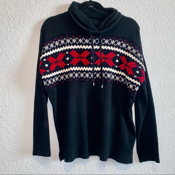 Chaps Cowl Neck Long Sleeve Christmas Holiday Sweater - Picture 8 of 8